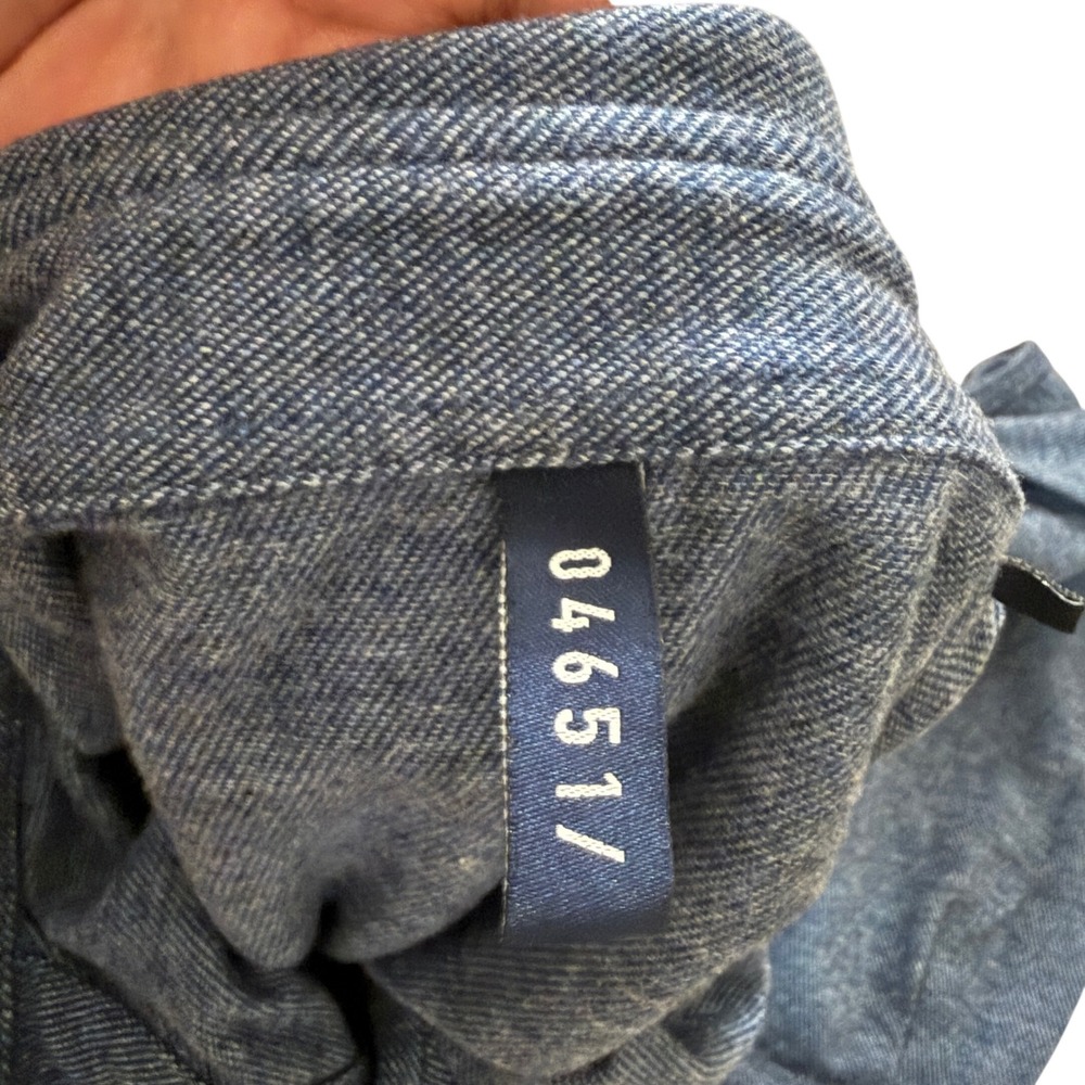 04651 A Trip‎ in a Bag Italian Cotton Long Sleeve Minimalist Button Down GG31 - Picture 7 of 10